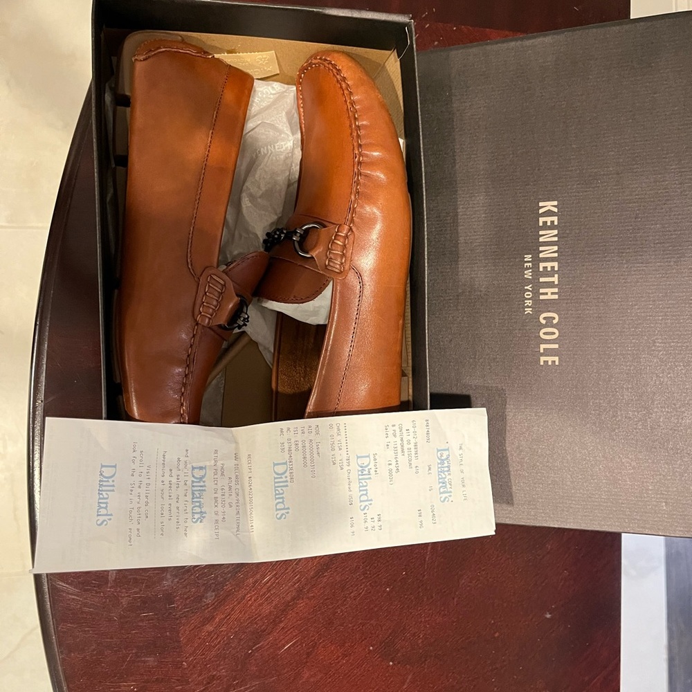 Kenneth Cole Cognac Teach Bit Driver size 9